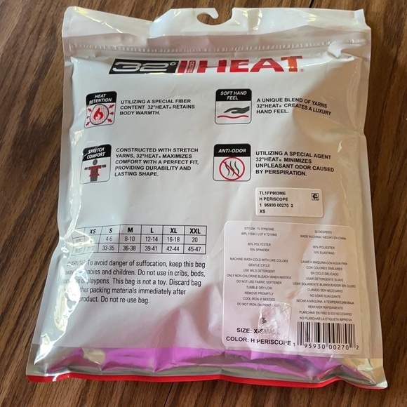 New in bag women 32 degree heat fleece lined cozy heat extra warm size XS - Picture 3 of 3